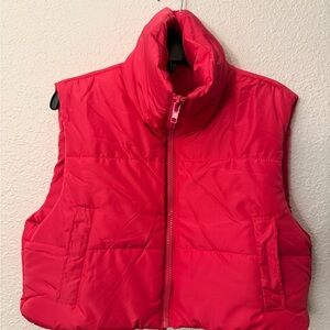 SHEIN pink Puffer Vest